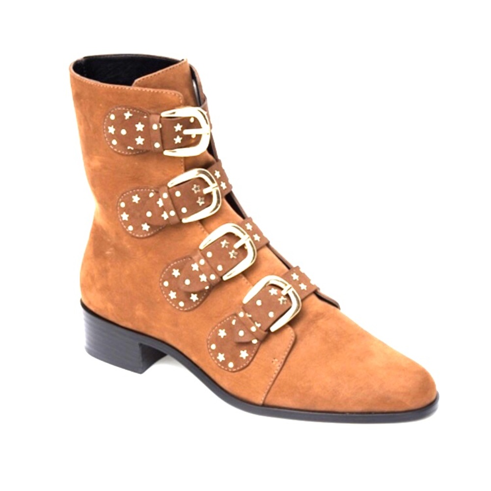 NEW Suede Boots with gold stars
